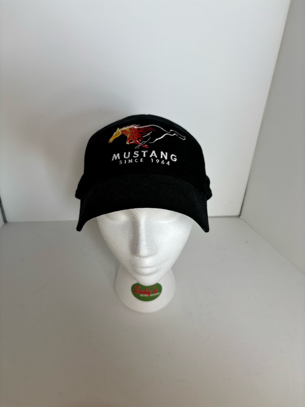 Ford Mustang black baseball cap with adjustable strap
